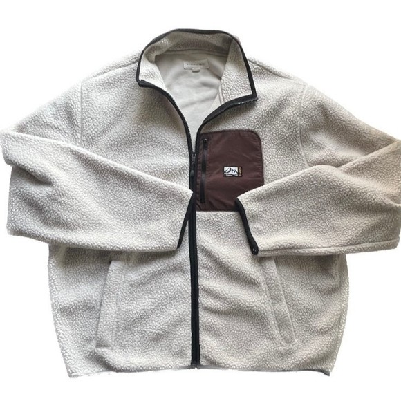 Aeropostale Jacket Men's size Large Sherpa Fleece Mock-Neck - Picture 2 of 6